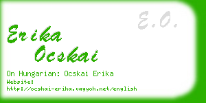 erika ocskai business card